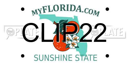 CLIP22 Florida License Plate