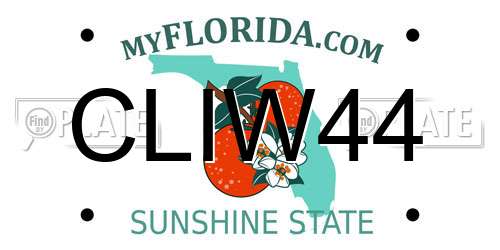 CLIW44 Florida License Plate