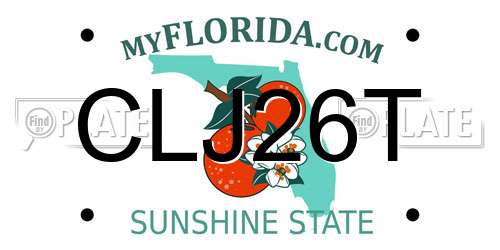 CLJ26T Florida License Plate