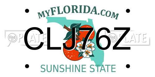 CLJ76Z Florida License Plate