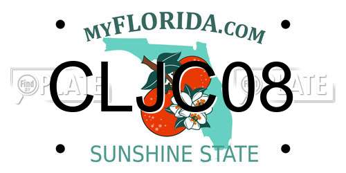 CLJC08 Florida License Plate