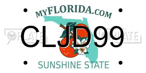 CLJD99 Florida License Plate