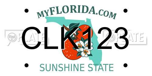 CLK123 Florida License Plate