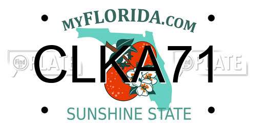 CLKA71 Florida License Plate