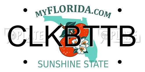 CLKBTTB Florida License Plate