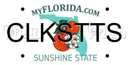 CLKSTTS Florida License Plate