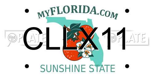 CLLX11 Florida License Plate