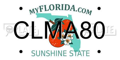 CLMA80 Florida License Plate