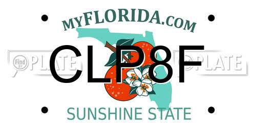 CLP8F Florida License Plate