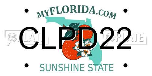 CLPD22 Florida License Plate