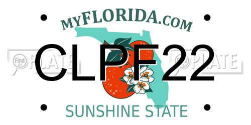 CLPF22 Florida License Plate