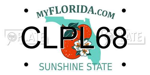 CLPL68 Florida License Plate