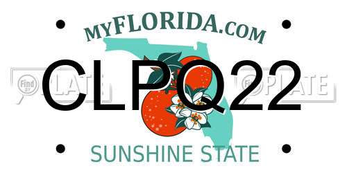 CLPQ22 Florida License Plate