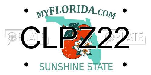 CLPZ22 Florida License Plate