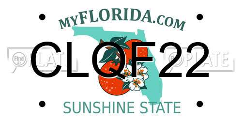 CLQF22 Florida License Plate