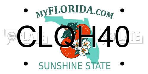 CLQH40 Florida License Plate