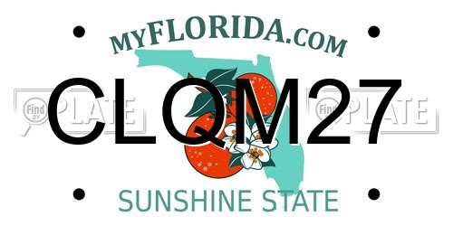 CLQM27 Florida License Plate