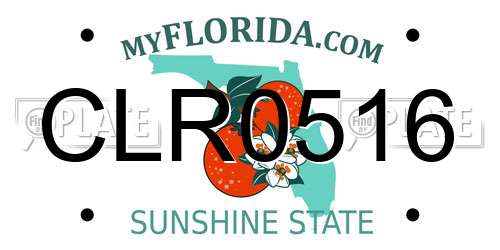 CLR0516 Florida License Plate