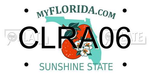 CLRA06 Florida License Plate
