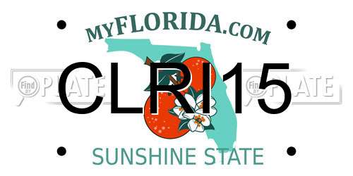 CLRI15 Florida License Plate