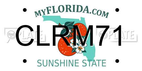 CLRM71 Florida License Plate