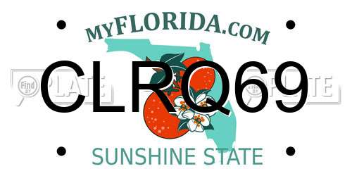 CLRQ69 Florida License Plate