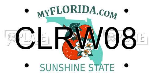 CLRW08 Florida License Plate
