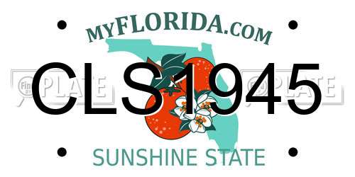 CLS1945 Florida License Plate