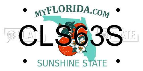 CLS63S Florida License Plate