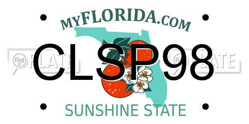 CLSP98 Florida License Plate