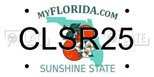CLSR25 Florida License Plate