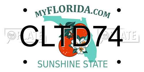 CLTD74 Florida License Plate