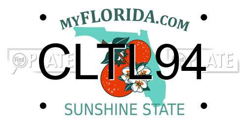 CLTL94 Florida License Plate