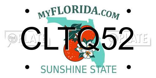 CLTQ52 Florida License Plate