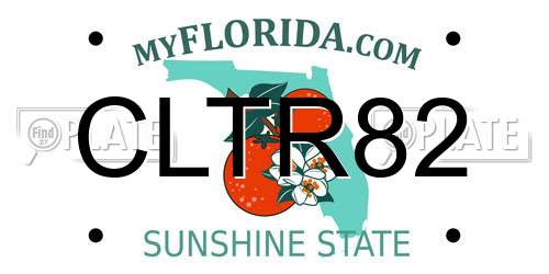 CLTR82 Florida License Plate