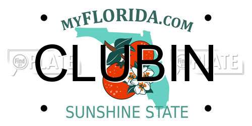 CLUBIN Florida License Plate