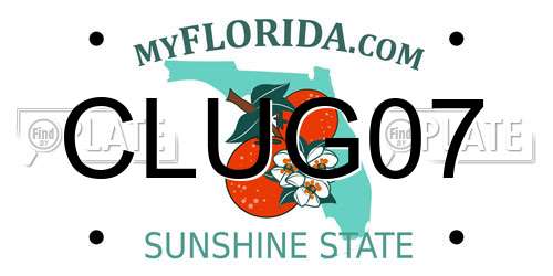CLUG07 Florida License Plate