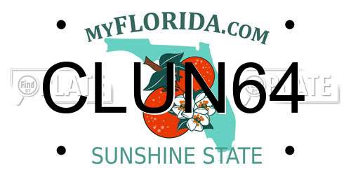 CLUN64 Florida License Plate