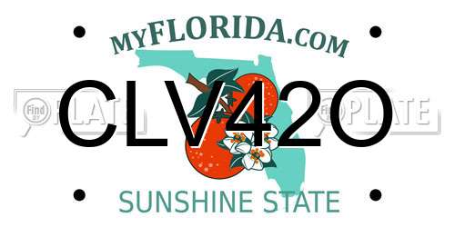 CLV42O Florida License Plate