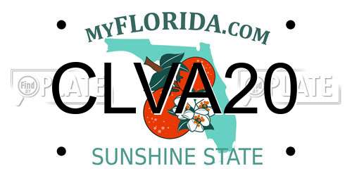 CLVA20 Florida License Plate