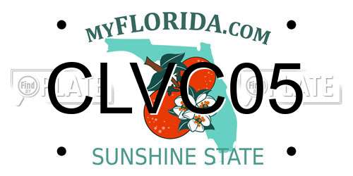 CLVC05 Florida License Plate