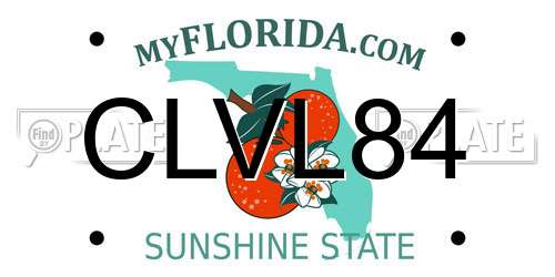 CLVL84 Florida License Plate
