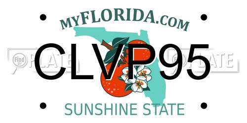 CLVP95 Florida License Plate
