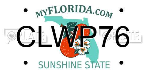 CLWP76 Florida License Plate