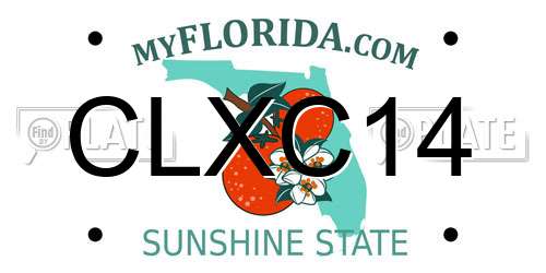 CLXC14 Florida License Plate