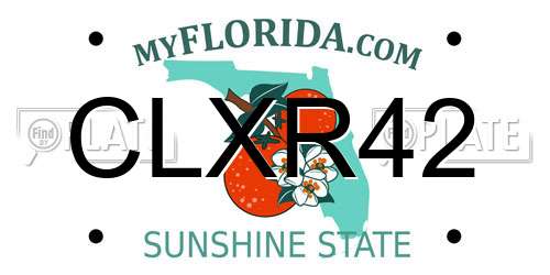 CLXR42 Florida License Plate