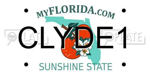 CLYDE1 Florida License Plate