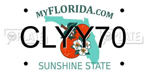 CLYY70 Florida License Plate