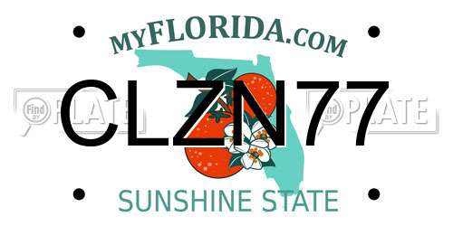 CLZN77 Florida License Plate