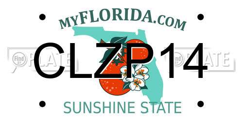 CLZP14 Florida License Plate